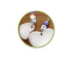 Cuentas de Madera Blanco Abecedario MultiCraft 10mm