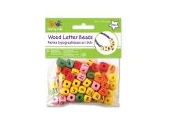 Cuentas de Madera de Colores Abecedario MultiCraft 10mm