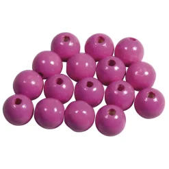 Cuentas de madera Fúcsia Rayher 12mm