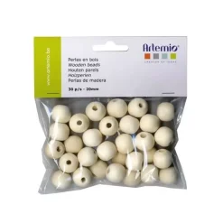 Cuentas de madera 20mm Artemio