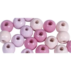 Cuentas de Madera Rosado Rayher 6mm