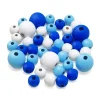 Cuentas de Madera Tonos Azules MultiCraft