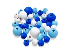 Cuentas de Madera Tonos Azules MultiCraft