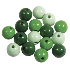 Cuentas de madera Tonos Verdes Rayher 12mm