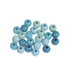 Cuentas de Madera Turquesa Rayher 6mm