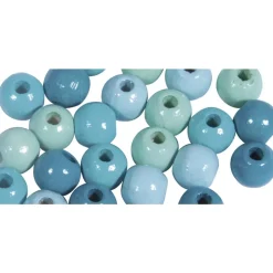 Cuentas de Madera Turquesa Rayher 6mm