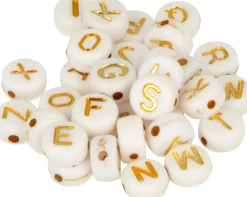 Cuentas de Perla con Letras Doradas Artemio