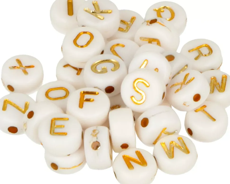 Cuentas de Perla con Letras Doradas Artemio