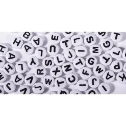 Cuentas de Plástico Blanco Abecedario Rayher 6mm