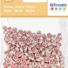 Cuentas de Plástico con Corazones Rojos Artemio 7mm