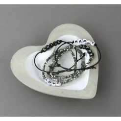 Cuentas de Plástico Negro Abecedario Rayher 6mm