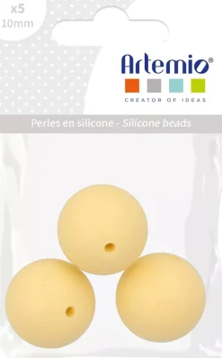 Cuentas de silicona Amarillo My little Baby Artemio 15mm