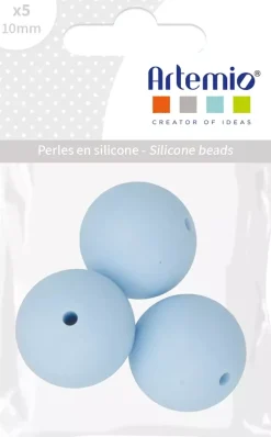 Cuentas de silicona Azul My little Baby Artemio 15mm