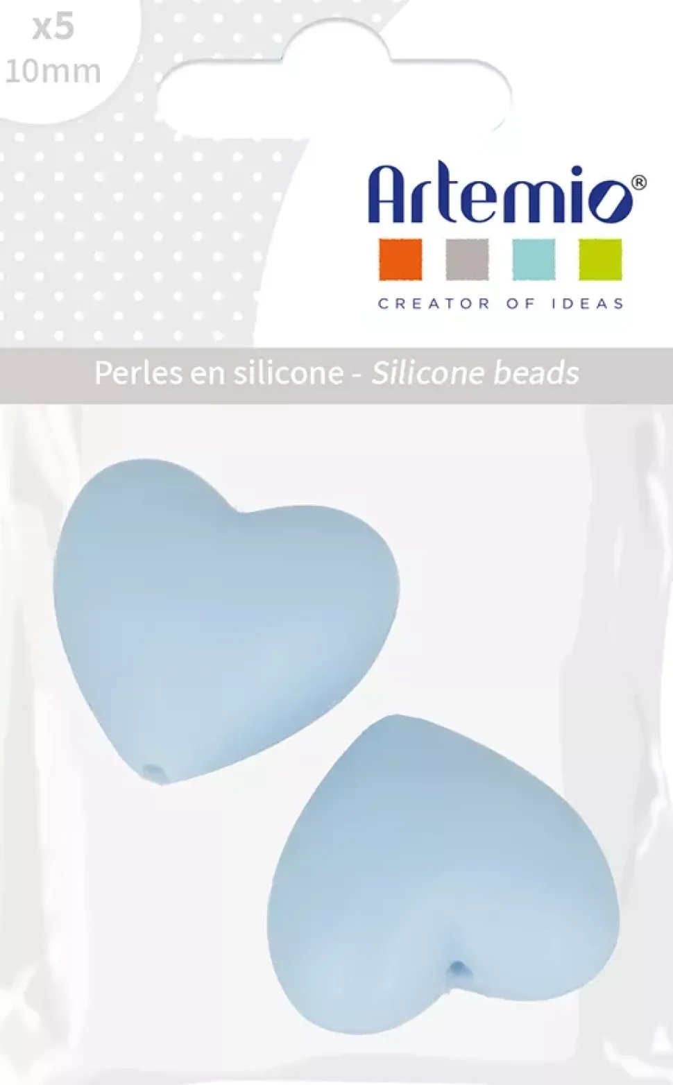 Cuentas de silicona Corazón Azul My little Baby Artemio