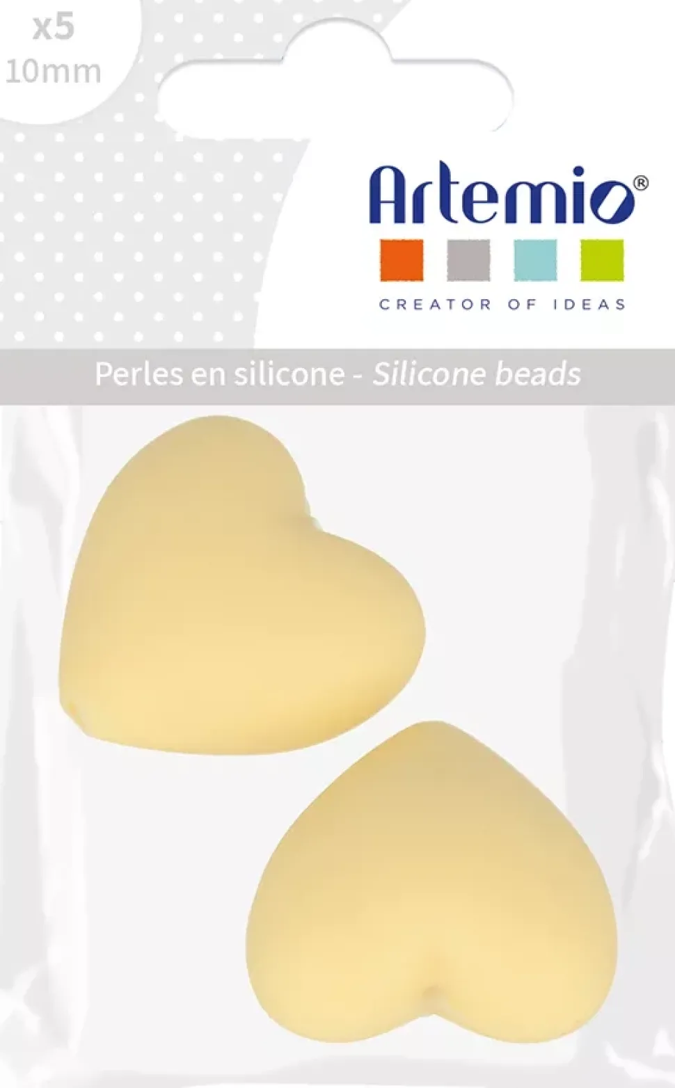 Cuentas de silicona Corazón Amarillo My little Baby Artemio