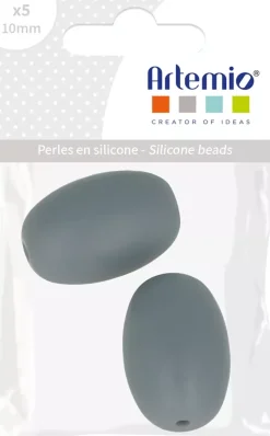 Cuentas de silicona Oliva Gris My little Baby Artemio