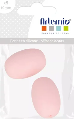 Cuentas de silicona Oliva Rosa Pulverizado My little Baby Artemio