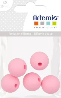 Cuentas de silicona Rosa My little Baby Artemio 10mm