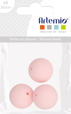 Cuentas de silicona Rosa Pulverizado My little Baby Artemio 15mm