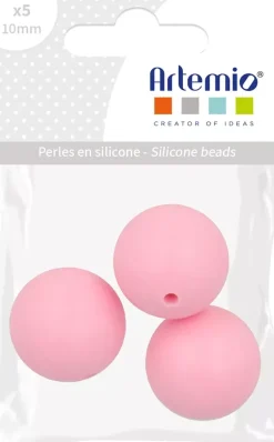 Cuentas de silicona Rosa My little Baby Artemio 15mm