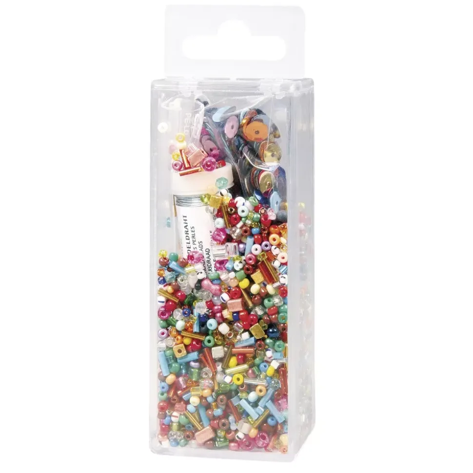 Cuentas de Vidrio Colores + Alambre Pastel Rayher 90g