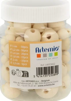 Cuentas Madera Redondas Artemio 130pz