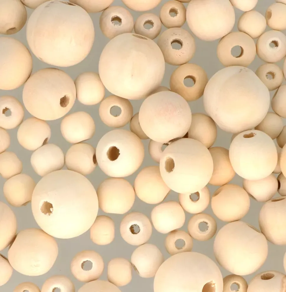 Cuentas Madera Redondas Artemio 130pz