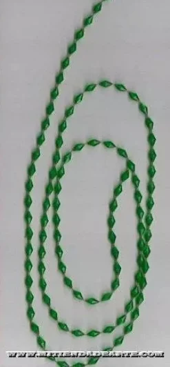 Cuentas romboidales de color verde esmeralda Rf. 1501A