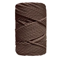Cuerda de Macramé 3 Cabos Marrón Chocolate CasaSol 3mm 100m
