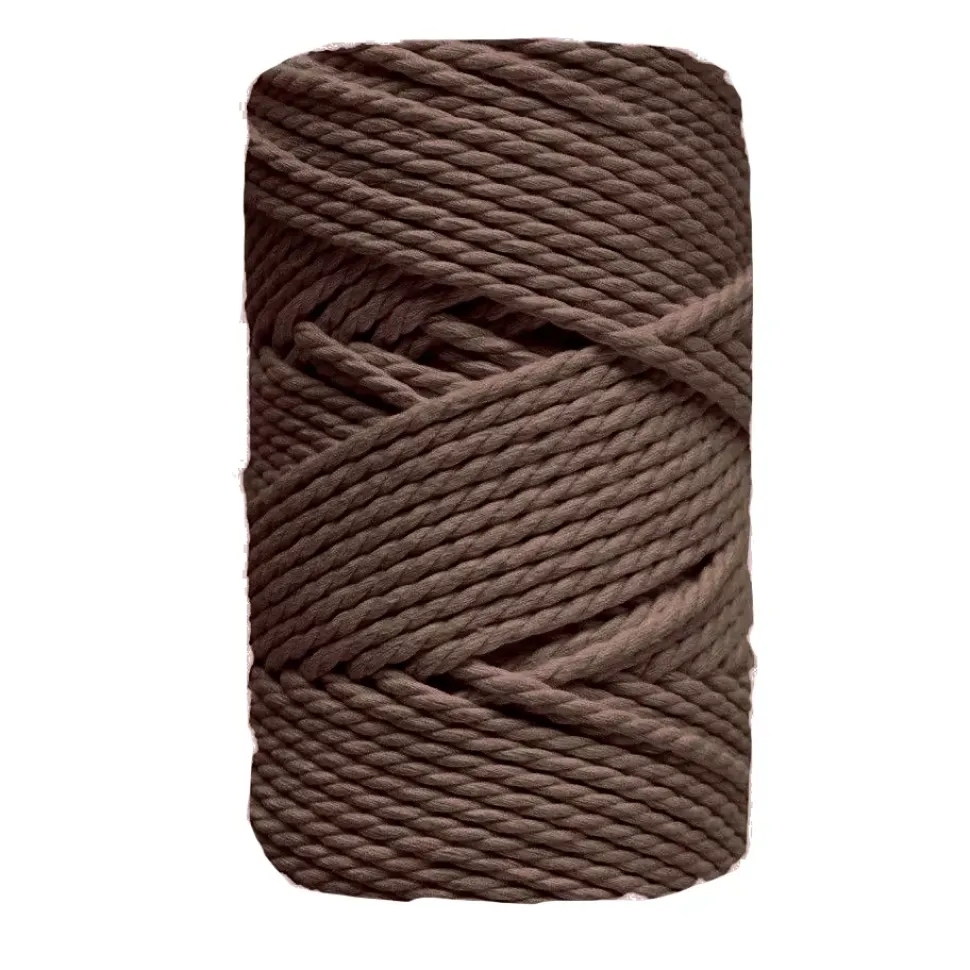 Cuerda de Macramé 3 Cabos Marrón Chocolate CasaSol 3mm 100m