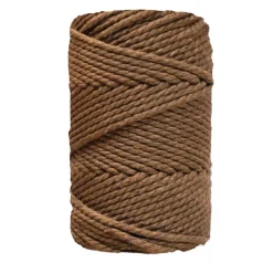 Cuerda de Macramé 3 cabos Marrón Chocolate CasaSol 3mm