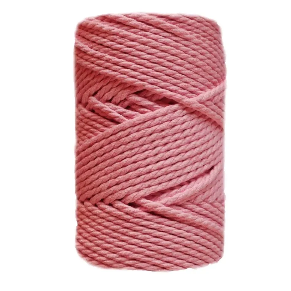 Cuerda de Macramé 3 cabos Rosa Crema CasaSol 3mm
