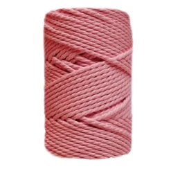 Cuerda de Macramé 3 cabos Rosa Crema CasaSol 5mm