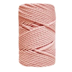 Cuerda de Macramé 3 Cabos Rosa Maquillaje CasaSol 2mm
