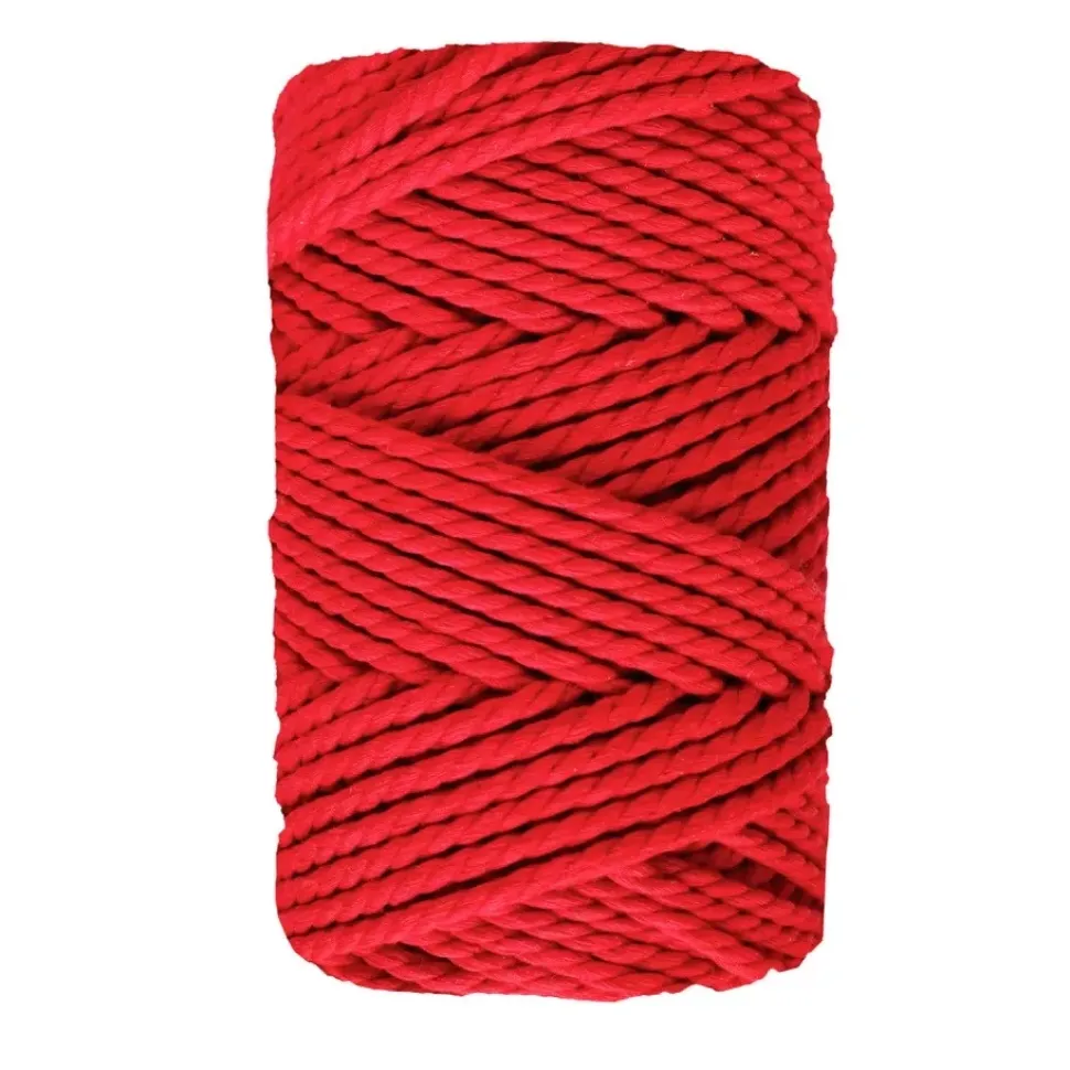 Cuerda de Macramé 3 Cabos Rojo CasaSol 3mm