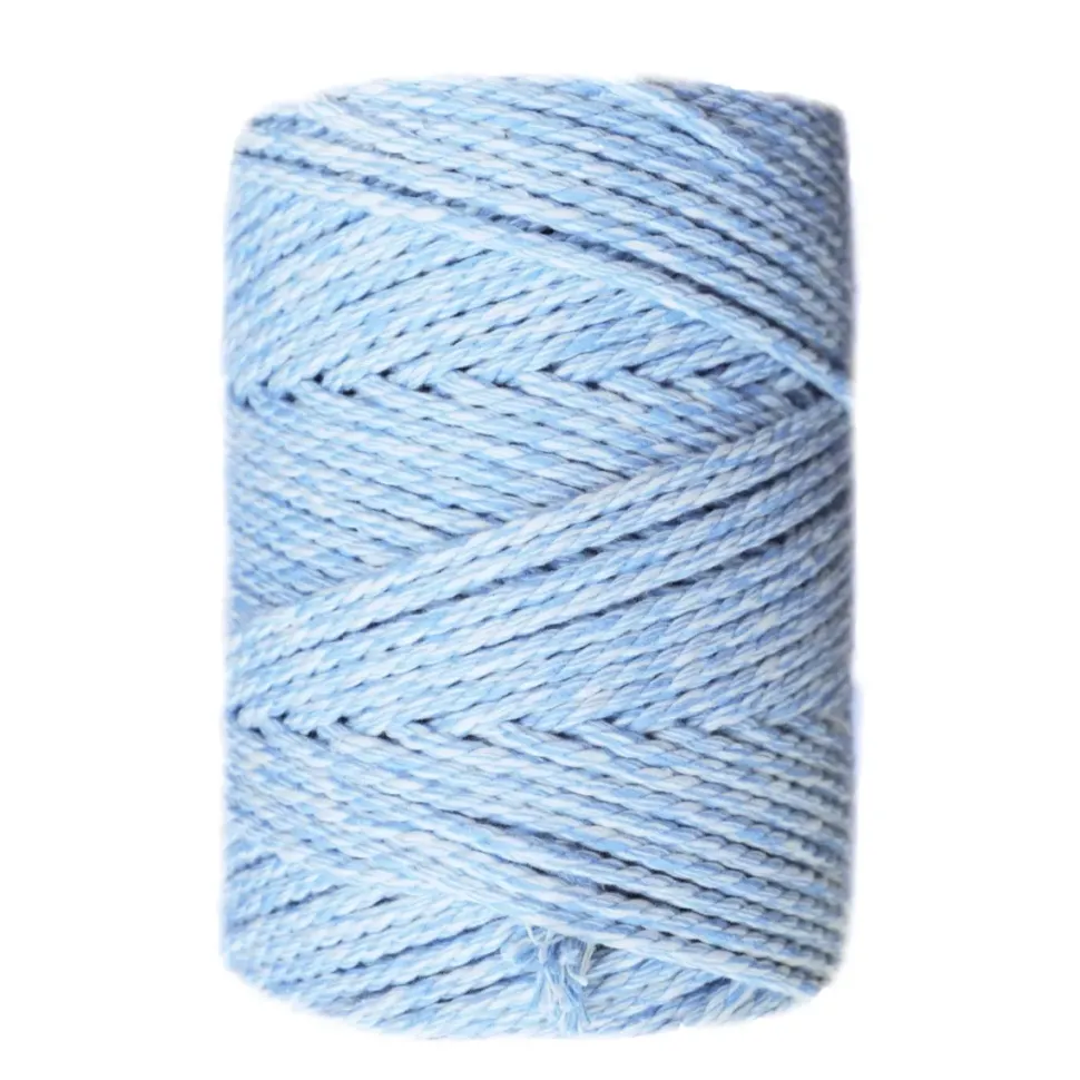 Cuerda de Macramé 3 Cabos SPRAY Crudo-Azul Día CasaSol 3mm