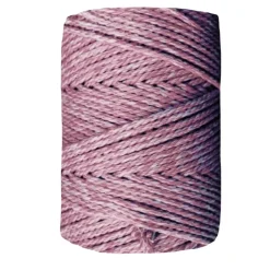 Cuerda de Macramé 3 Cabos SPRAY Crudo-Rosa Coral CasaSol 3mm