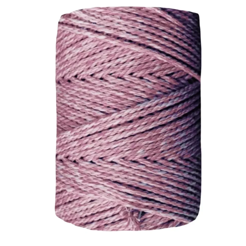 Cuerda de Macramé 3 Cabos SPRAY Crudo-Rosa Coral CasaSol 3mm