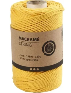 Cuerda de Macramé Amarillo Creativ Company 2mm