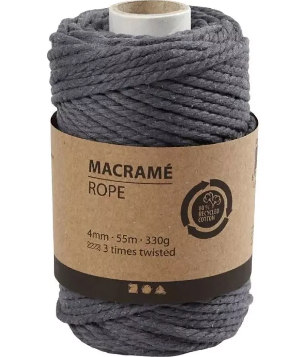 Cuerda de Macramé Gris Creativ Company 4mm