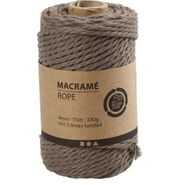 Cuerda de Macramé Marrón Claro Creativ Company 4mm