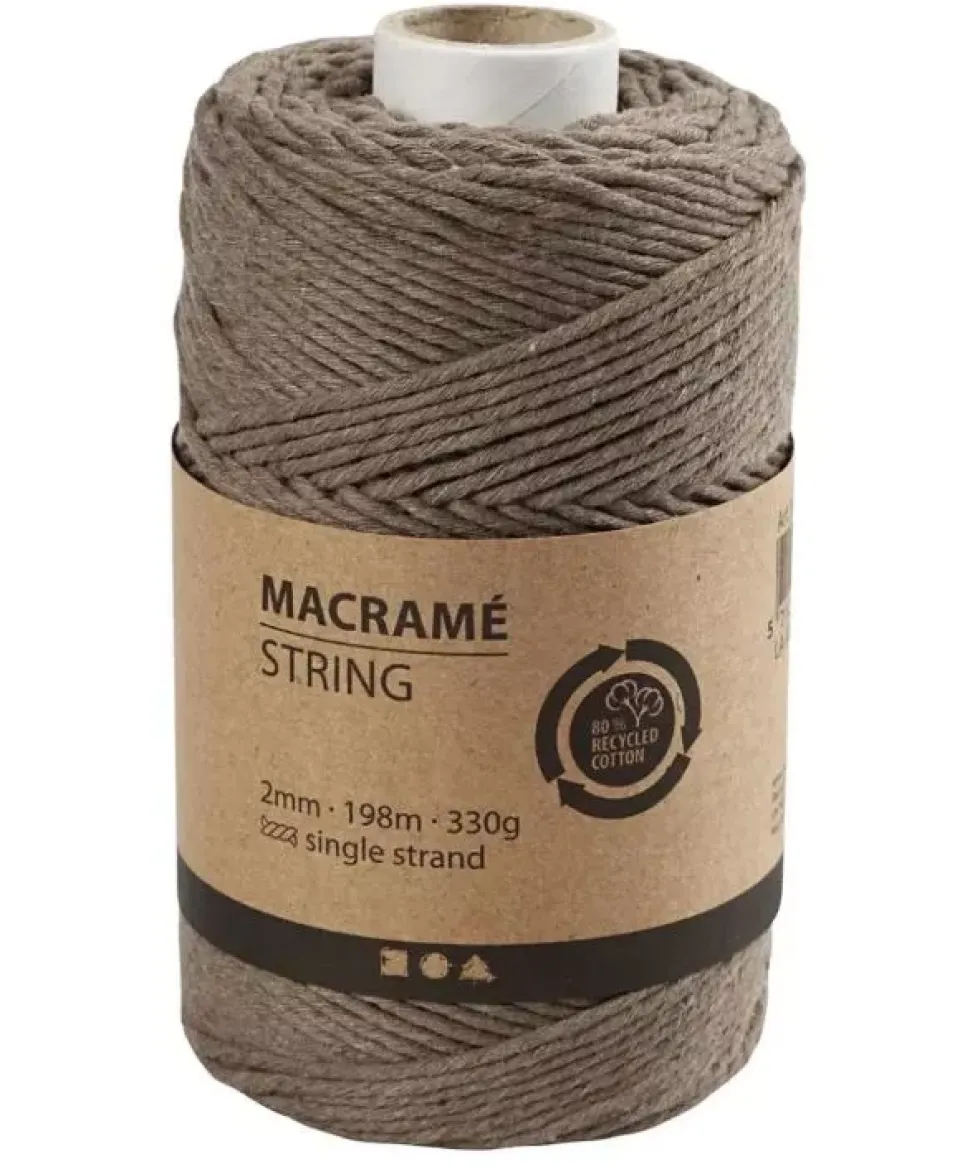 Cuerda de Macramé Marrón Claro Creativ Company 2mm