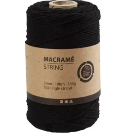 Cuerda de Macramé Negro Creativ Company 2mm