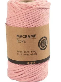 Cuerda de Macramé Rosa Palo Creativ Company 4mm