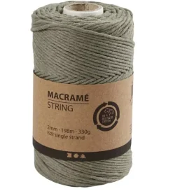 Cuerda de Macramé Verde Musgo Creativ Company 2mm