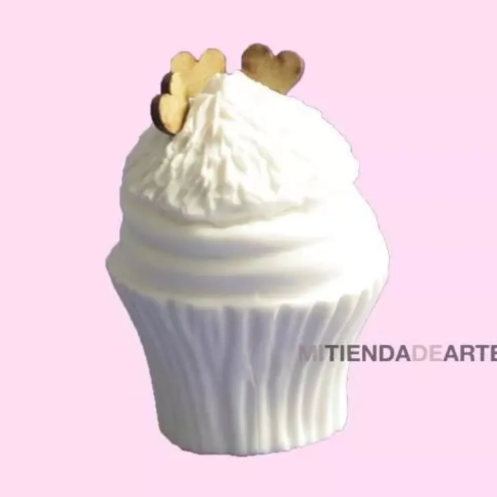 Cupcake de alabastro. Pastel de coco