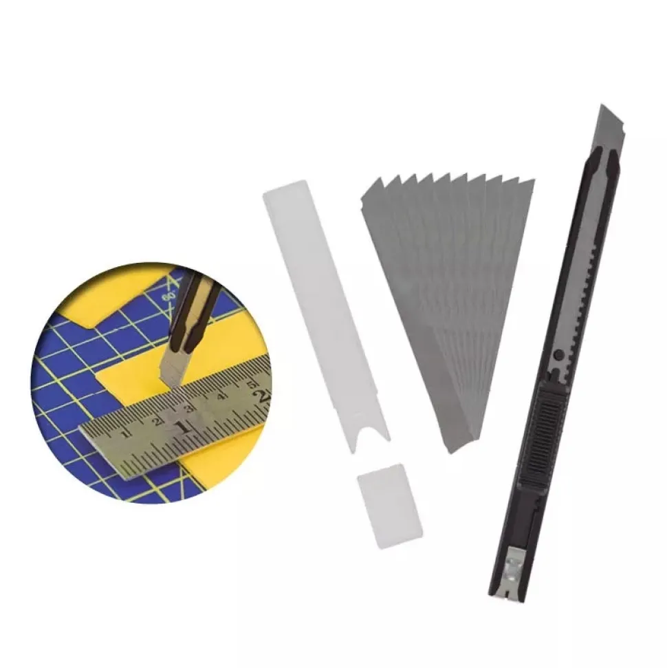 Cutter ligero + 10 cuchillas Vallejo