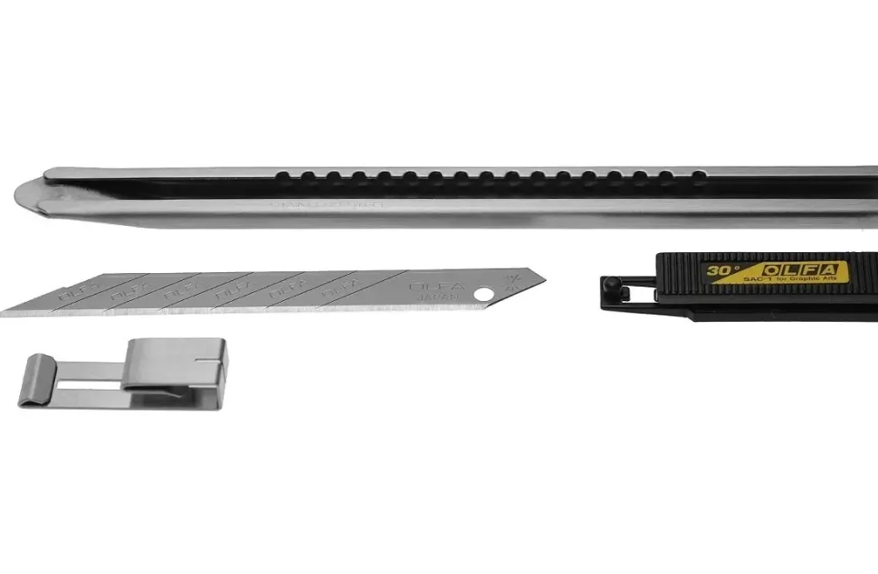 Cutter Olfa Profesional SAC-1 con cuchilla de 30° Grados