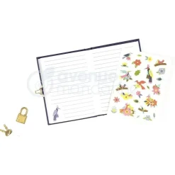 Diario personal Pájaros y Flores Avenue Mandarine