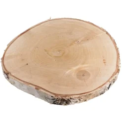 Disco de madera redondo natural